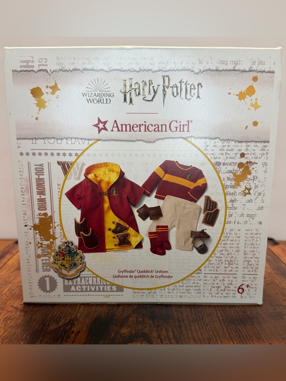 American Girl Harry Potter Gryffindor Quidditch Uniform Retired NIB Sealed